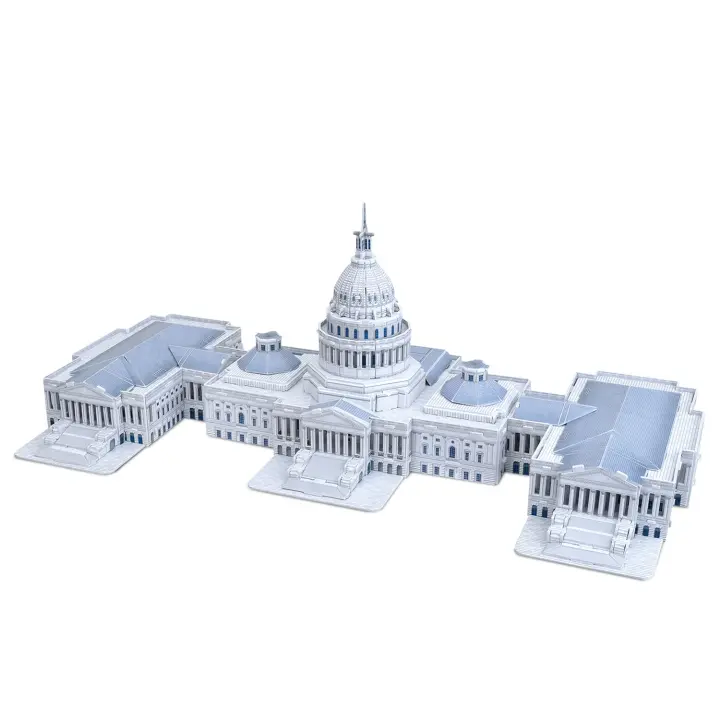 DAM. Puzle 3D de cartón del Capitolio en Estados Unidos. 132 piezas. 53x24x20cm. - 1