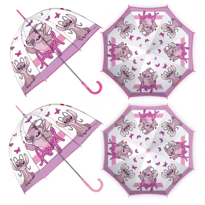 Stitch Angel Paraguas Eva Burbuja 48/8 Producto Oficial Producto Escolar Para Niños y Niñas - 1