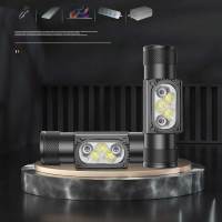 Linterna Frontal LED Mini Con Control De Brillo Potencia Alta Para Caza Y Camping Lámpara De Mano Recargable USB Tipo C Roja Y Blanca - details 0