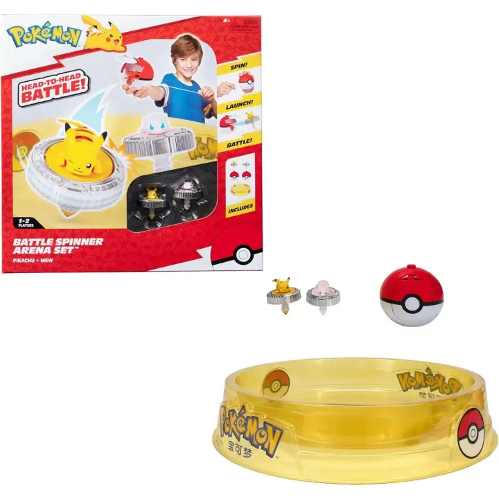 Bizak Pokémon Arena De Combate Battle Spinner, playset de Batalla para Jugar con los lanzadores de los Personajes, peonzas en Forma de Pokeball Que se lanzan con una Cuerda (63224403) - 1