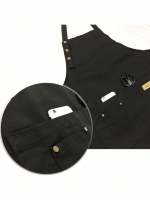 Delantal De Cocina De Lona Moda Para Hombres Y Mujeres Chef Trabajo Grill Restaurante Bar Tienda Salones De Belleza Delantal Cintura Sin Mangas Para Limpieza - details 5