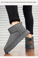 Botas De Invierno Elegantes Para Mujer Botas De Rodilla Y Tobillo Con Diseño De Luna Botas De Cuero Artificial Suela De Goma Talla Verdadera Para Adultos - details 10