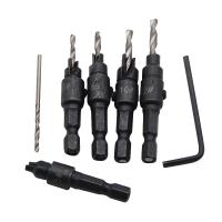 Juego De 5 Piezas De Brocas Para Taladro Hexagonal De Taper En Madera Herramienta De Perforación Y Reamado De Alta Velocidad Acero - details 5