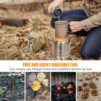 Estufa De Camping Lixada De Acero Inoxidable Para Leña Y Alcohol Estufa De Cocina Al Aire Libre Para Picnics BBQ Viajes Sin Ventilador - details 28