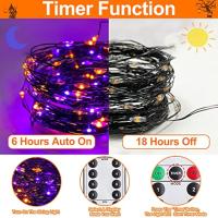 Luces De Halloween En Rojo Y Morado 30M/60M 300/600 LED Decoraciones Para Interior De La Casa Con Cable Incluido Y Control Remoto - details 0