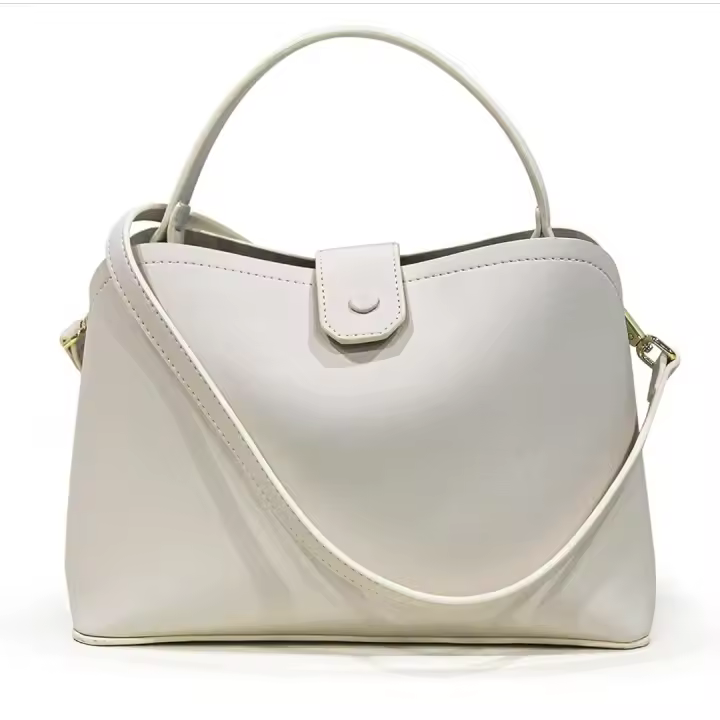 Jo&Bombara Bolsos de Mano para Mujer, Bolso Mensajero Elegante de Cuero PU para Mujer, Blanco - 1