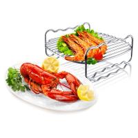 Rack De Almizcler Para Air Fryer Relleno De Acero Inoxidable Relleno De Brochetas Relleno De Almizcler Para Asado Y Barbacoa Herramienta De Cocina Resistentes Al Calor Y Fáciles De Limpia - details 2
