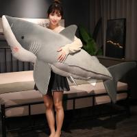 Juguete De Peluche Tiburón Gigante 60-130cm Almohada De Animal De Mar Regalo De Cumpleaños Para Niños Y Bebés Material Coton PP - details 5
