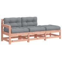 vidaXL Juego de sofás de jardín 3 pzas con cojines madera maciza Pino natural, Pino blanco, Pino gris Conjunto Terraza Muebles Jardín Exterior Juego de Muebles de jardín Mueble Jardín Exterior Muebles de Salon Exterior - details 4