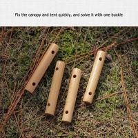 4pcs Atornillador De Cuerda Antideslizante Para Ojo De Awning Accesorios De Camping Equipamiento De Tenda Cierre De Madera De Bajo - details 4
