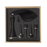 Juego De Accesorios Para Violín Natural De Ébano Calidad Superior Con Reposabrazos Ajuste De Tono Y Pies De Punta Musical Instrumentos De Cuerda - details 4