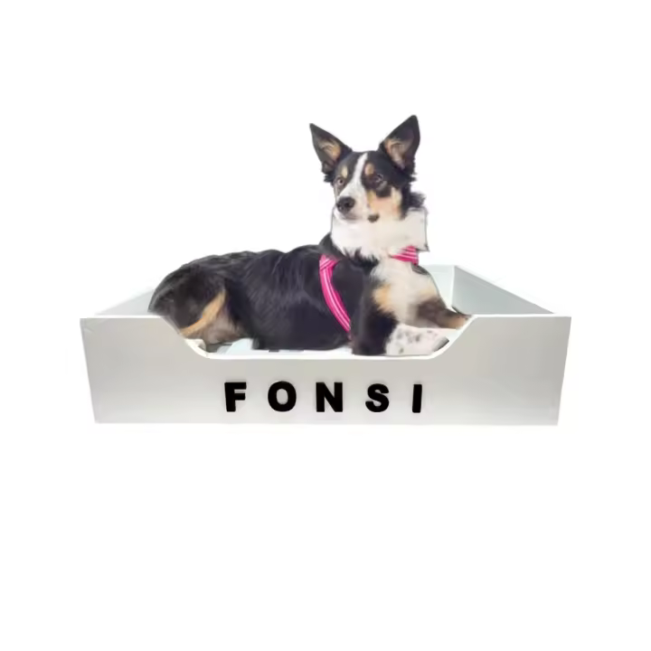 Cama de Madera para Mascotas en Varios Colores - 80x60cm - Ideal para Perros, Gatos y mascotas. - 1