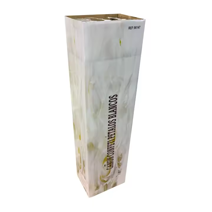 PACK DE 12 CAÑONES DE CONFETI CON FORMA DE PETALOS BLANCOS 80CM SINI - 1