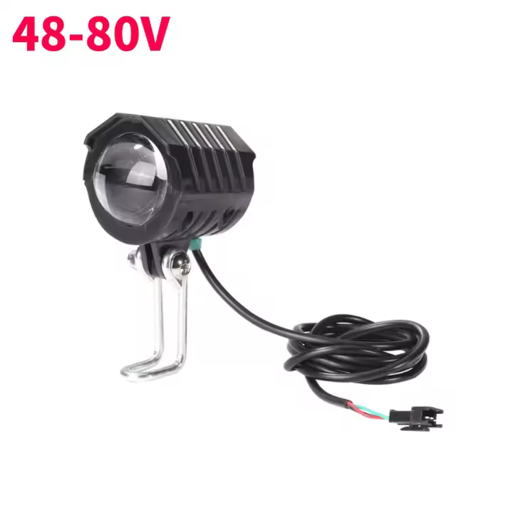 Bocina Y Faro Para Patinete Eléctrico 2 En 1 Resistente Al Agua Y Duradero Accesorio De Scooter Eléctrico Con Luz Frontal 48-80V - 1