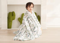 Elinfant Manta De Seda De Bambú Y Algodón Para Bebé Recién Nacido 120x110cm Toalla De Baño Y Envoltura De Alta Calidad Con Estampado Digital Unisex - details 12