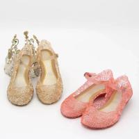 Sandalias De Verano Para Niñas Zapatos De Princesa PVC Transpirables Talla 25-37 Decoración De Cristal Estilo Cendrillon Con Tacón Suave Para Niños - details 20