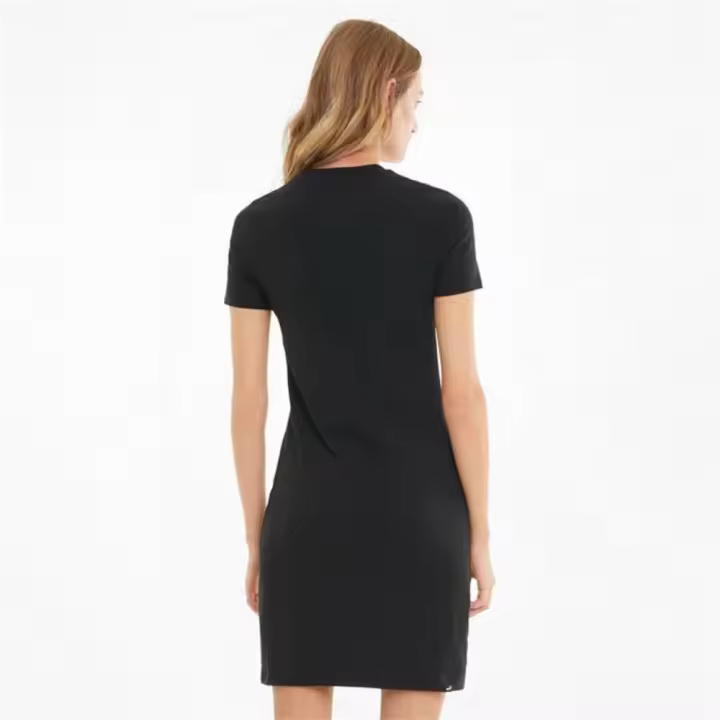 Vestido Puma Ess Slim Tess Dress Negro Kleid 58691001 - 1