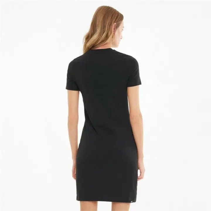 Vestido Puma Ess Slim Tess Dress Negro Kleid 58691001 - 1
