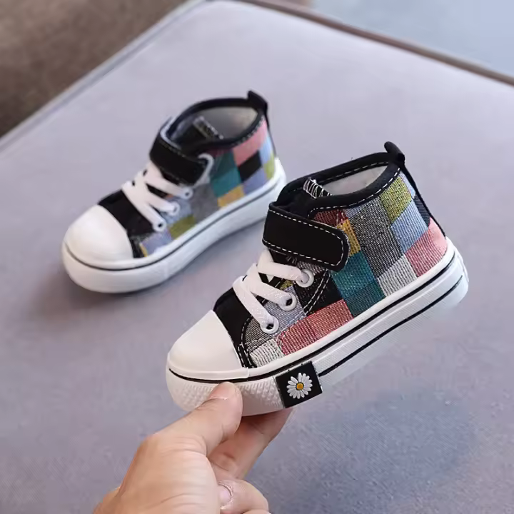 Zapatillas De Niños Casuales Algodón Verano Antideslizantes Transpirables Talla True Unisex Patoleta Y Cordones Dibujos Comunes - 1