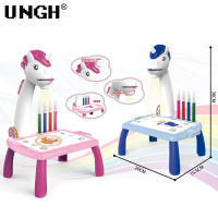 Mesa De Dibujo Con Proyector LED Para Niños Set De Pintura Juguete Educativo Herramientas De Aprendizaje Para Niños Tablero De Dibujo Con Luz - details 6