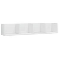 vidaXL Estante de pared para CD contrachapada 100x18x18 cm Blanco, Negro, Roble Sonoma Mueble Almacenaje Estantería para Oficina, Estudio, Dormitorio Estantería/Librería/ mueble de Almacenamiento - details 6