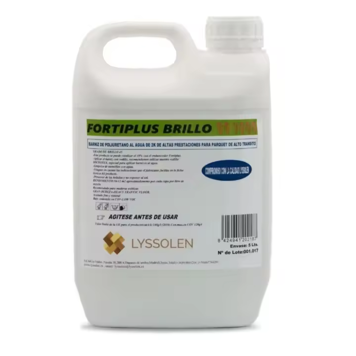 LYSSOLEN - Barniz de Poliuretano para Suelos de Madera al Agua de Un Componente - Protección y Durabilidad Superior - Resalta la Belleza Natural de la Madera - Resistente al Desgaste y Manchas - 1