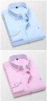 Camisa De Algodón Para Hombre Larga Manga Ajustada Formal Marca Suave Para Oficina Ropa De Negocio Estilo Casual - details 9