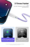 Cable USB C Para iPhone 14 13 12 pro Max Carga Rápida PD 20W Cable Tipo C Para Datos Compatible Con iPhone 12 Mini pro Max 1/2M - details 4
