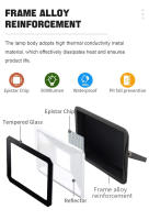 Lámpara De Fosa LED Con Sensor De Movimiento PIR Luz Blanca 100W IP66 Impermeable Para Jardín Fuente De Iluminación Exterior - details 7