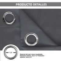 Cortinas De Patio Grande Impermeables Para Exteriores Bloqueo De Sol Jardín Cortinas Térmicas Gruesas Para Gazebo Pergola Ventanas Modernas De Polyester Algodón - details 4