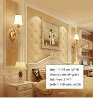 Lámpara De Pared De Vidrio Moderna Con Interruptor De Hilo Para Decoración De Sala De Estar Y Dormitorio Soporte E14 Luz LED Para Interiores - details 1