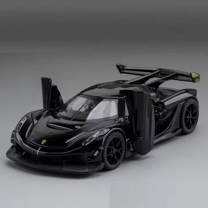 Modelo De Coche De Deportes Jesko a Escala 1/32 En Aleación Con Luz Y Sonido Vehículo De Metal Para Colección Regalos Para Niños - 1