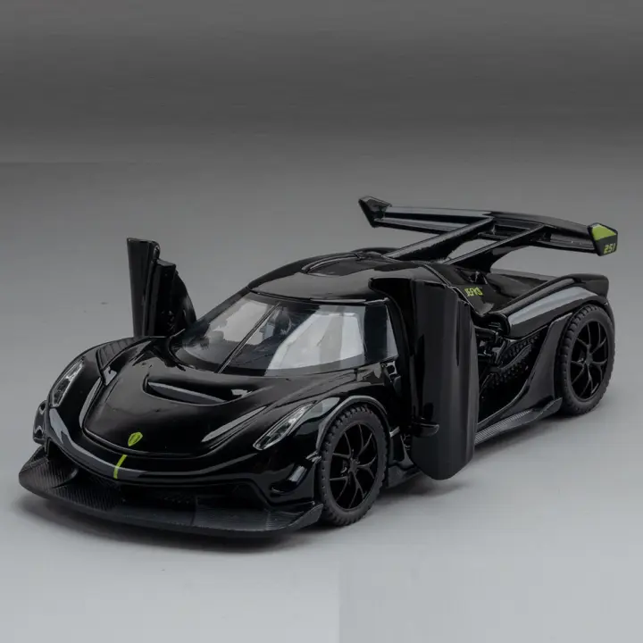 Modelo De Coche De Deportes Jesko a Escala 1/32 En Aleación Con Luz Y Sonido Vehículo De Metal Para Colección Regalos Para Niños - 1