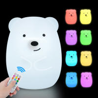 Búho Noche de Luz LED Sensor Táctile de Control Remoto 9 Colores Temporizador Regulable Recargable de Silicona Lámpara de Noche para Los Niños Of The Baby Gift - details 27