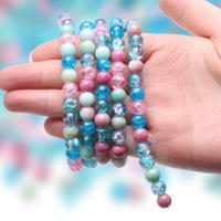 100Pcs 8mm Perlas De Vidrio Cristal Mixed Con Rotura Natural Para Hacer Joyería DIY Pulseras Collares Accesorios De Manualidades - details 2