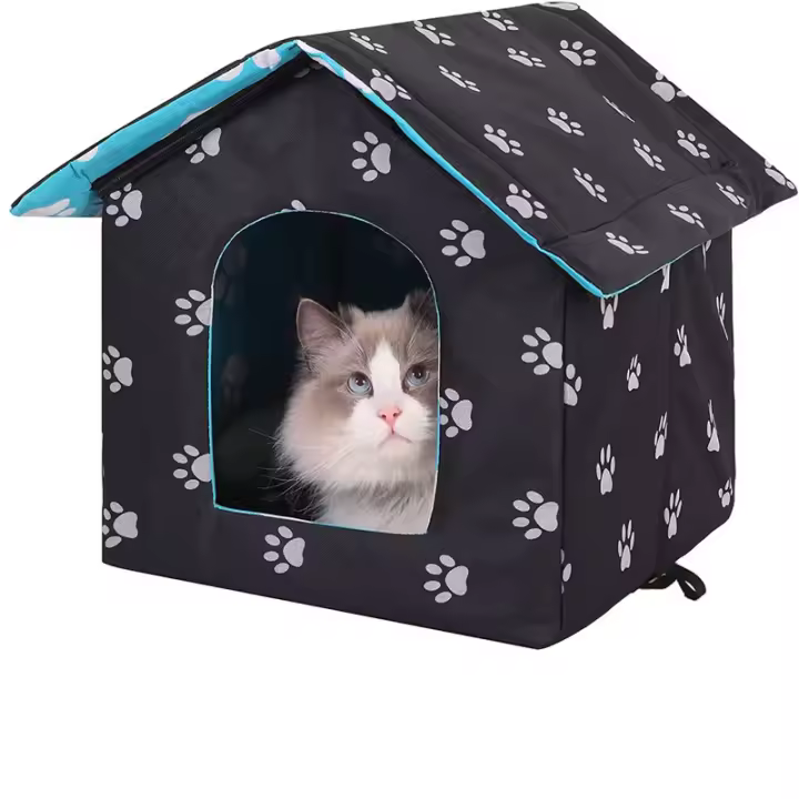Casa De Gato Impermeable Para Exteriores Villa De Tienda Para Perros Refugio Plegable Para Mascotas Casa De Gatos Collapsible - 1