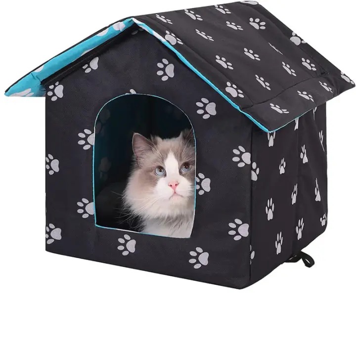 Casa De Gato Impermeable Para Exteriores Villa De Tienda Para Perros Refugio Plegable Para Mascotas Casa De Gatos Collapsible - 1