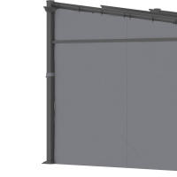Pérgola 2.97X2.95 M, Cenador estanco con Toldo, Paneles laterales, Techo Terraza, Fibra de poliéster, Gris Oscuro - details 5