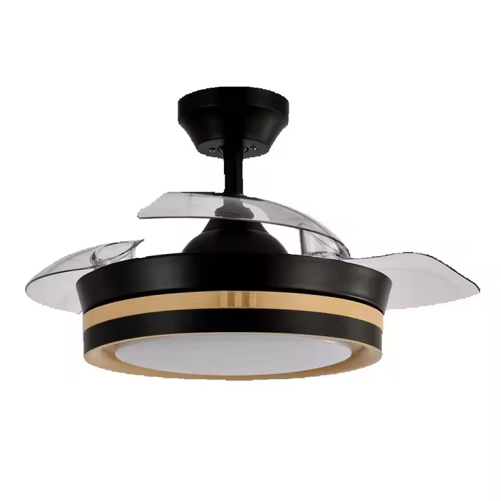 FABRILAMP - Ventilador Dc Viper Negro/madera 48w 3aspas 91d 4800lm 6vel 3000k,4500k,6000k, Remoto+temporizador+memoria - 1