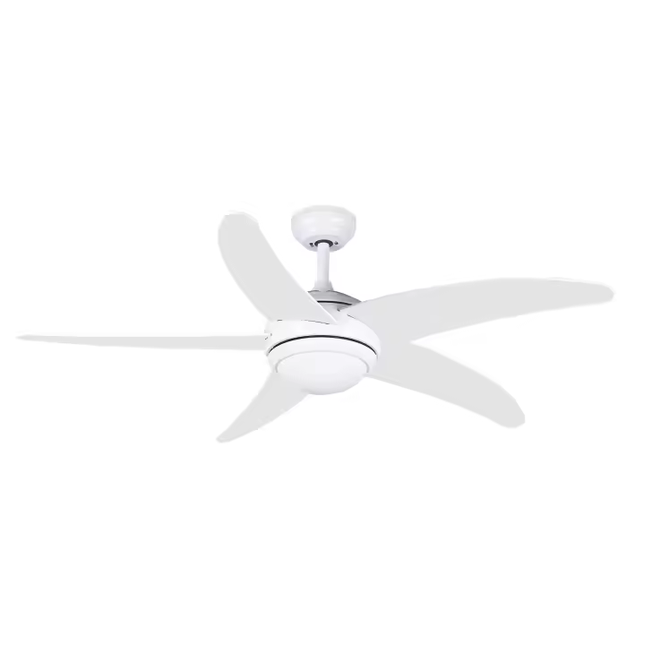 Ventilador de techo silencioso XTRELAMP RAGNAR Motor Dc  6v BLANCO LED 18W con mando a distancia 2000 lm Diámetro 132cm - 1