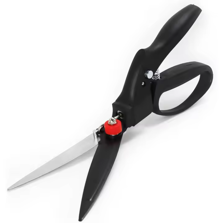 Tijeras de césped con cabezal giratorio de 180 grados, tijeras ligeras de jardín con mango de bucle, hoja de acero SK-5 de 5 pulgadas, ideal para cortar bordes y recortar hierba decorativa. - 1