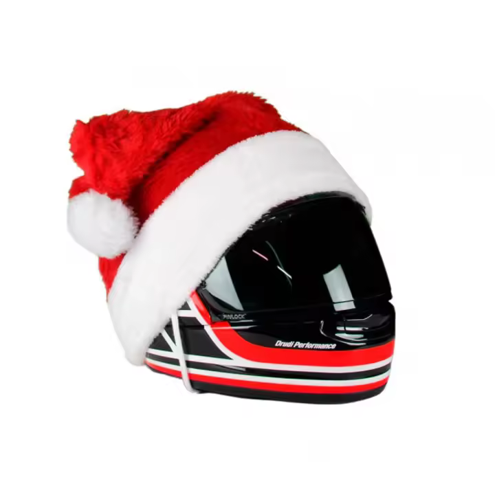 Creaciones Llopis Gorro de Papá Noel Navidad para Cascos de Moto con sujeción - 1