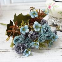 1PC Flores Artificiales De Cárnations Pequeñas Estilo Europeo Para Decoración De Hogar Fotografía Navidad Boda DIY Material Silken - details 14