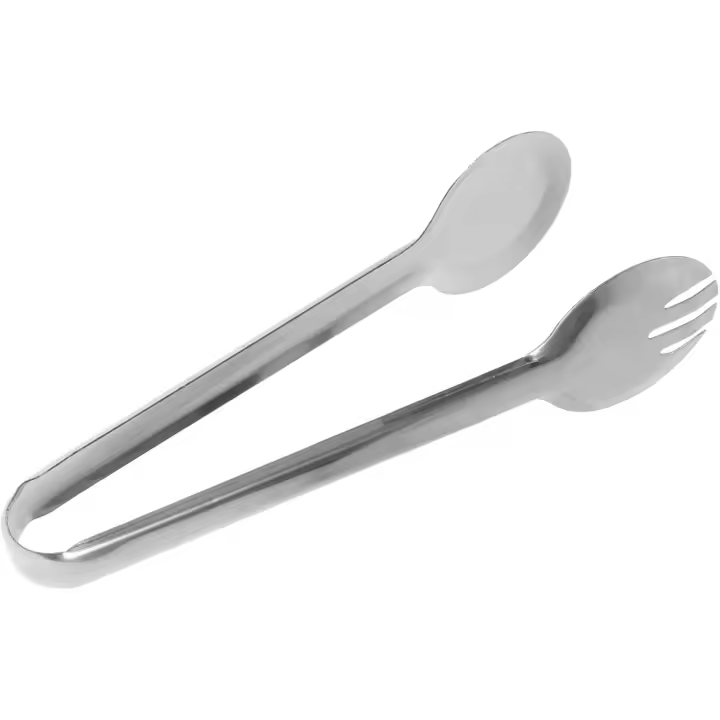 1 pinza de acero inoxidable para ensalada, freidora de frutas, pan, horno, postre, cuchara, batidor - 1