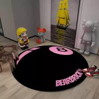 Carpetas Redondas Negras 8 Piezas Alfombra Sencilla Para Dormitorio Resistente a La Suciedad Tapete De Billar Para Mesa De Pool - details 4