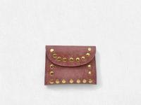 Monedero,Cartera, Tarjetero de Cuero Para Mujer con tachuelas Metálico de Piel cuero, Detalles Brillantes,¡Diseño con detalles punk/rock,El Accesorio Más COOL,Bling del 2025!" - details 3