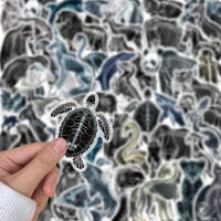 50PCS Pegatinas Creativas De Esqueleto X-Ray Negro Y Blanco Para Portátil Libros Y Móvil Decorativas De Plástico Estilo Europeo Y Americano - details 2
