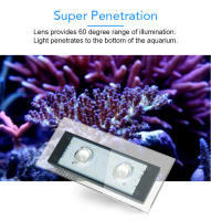 Luz LED ZETLIGHT ZA-1201AI Para Acuario Marino Y Arrecife De Coral Con Control WiFi Blanco Azul Adecuado Para SPS LPS Tipo De Montaje Clips-on Potencia 16W - details 1