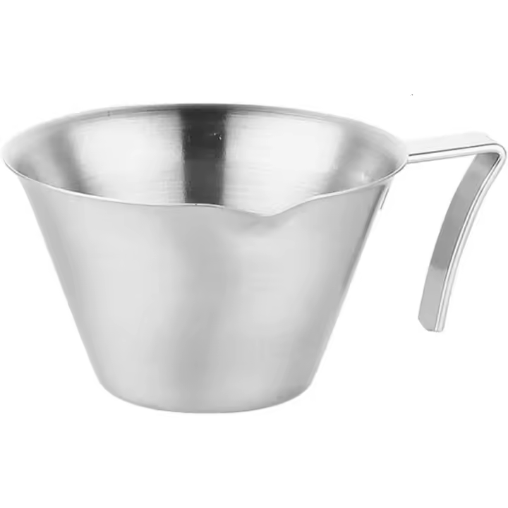 Taza de Maple inoxidable para espresso, Jarra de Leche con Boquilla de 100 ml y Escala para Cocina, barista y Hogar, brillante. - 1