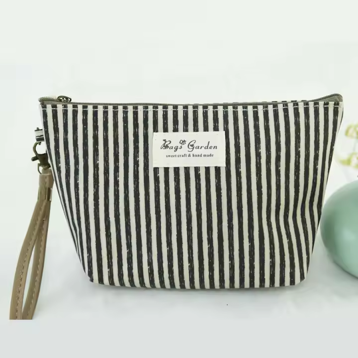 Bagsgarden Neceser pequeño Impermeable de rayas - Bolsa de Viaje de Gran Tamaño para Artículos de Aseo - 1